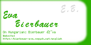 eva bierbauer business card